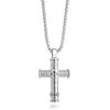 Italgem Steel Italgem Brushed Cross Pendant- Italgem Steel