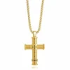 Italgem Steel Italgem Brushed Cross Pendant- Italgem Steel