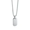 Italgem Steel Italgem Brushed Dog Tag Pendant- Italgem Steel