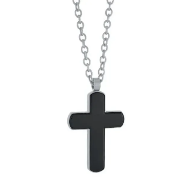 Italgem Steel Italgem Reversible Cross Pendant- Italgem Steel