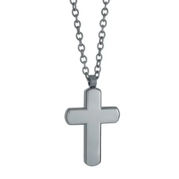 Italgem Steel Italgem Reversible Cross Pendant- Italgem Steel