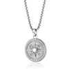 Italgem Steel Compass Pendant- Italgem Steel