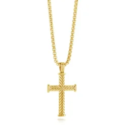 Italgem Steel Cross Necklace- Italgem Steel