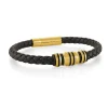 Italgem Steel GT Leather Bracelet- Italgem Steel