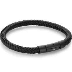 Italgem Steel Midnight Leather Bracelet- Italgem Steel