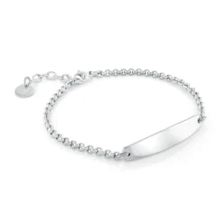 Italgem Steel 3MM Belcher ID Bracelet-Women Italgem Steel