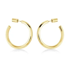 Italgem Steel 30MM Hoop Earrings-Women Italgem Steel