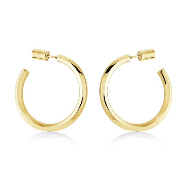Italgem Steel 30MM Hoop Earrings-Women Italgem Steel