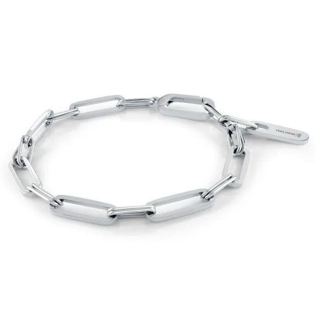 Italgem Steel U-link Polished Bracelet-Women Italgem Steel