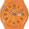 Swatch Black Trendy Lines In Sienna-Women Swatch